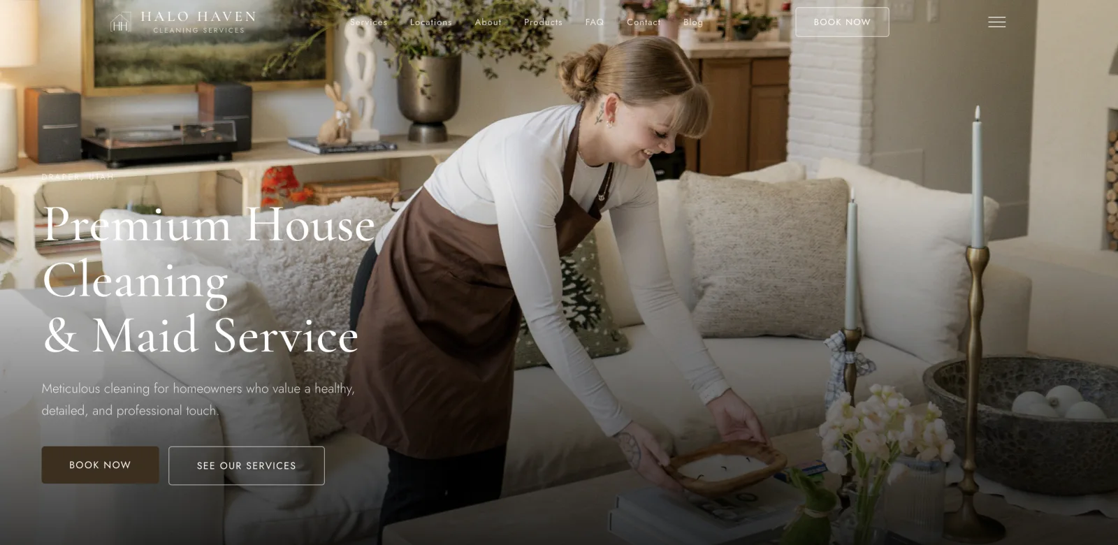 Halo Haven Cleaning website